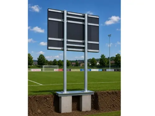 Stahlkonstruktion für Fussball-Anzeigetafeln