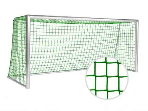 Fussball Tornetz Grün | Jugendtor 5 × 2 m / 80 × 150 cm | 4 mm | Quadratisch | 120 × 120 mm