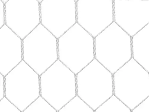 Tornetz für Fussballtor 732 x 244 cm - Weiss - hexagonal