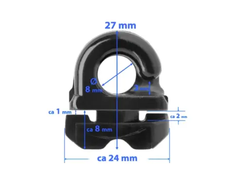 Netzhalter Fussballtore | Doppelhaken | Schwarz | 10er-Set