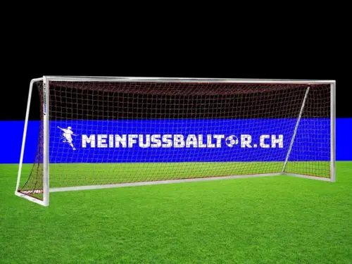 Tornetz für Fussballtor 750 x 250 cm | Rot | Netzbügel - meinfussballtor.ch