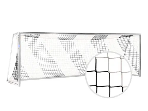 Tornetz Fussballtor SCHWARZ-WEISS - Netzbügel 750 x 250 cm / 80 x 200 cm