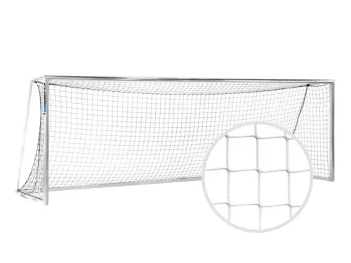 Tornetz für Fussballtor 750 x 250 cm | Weiss - Netzbügel