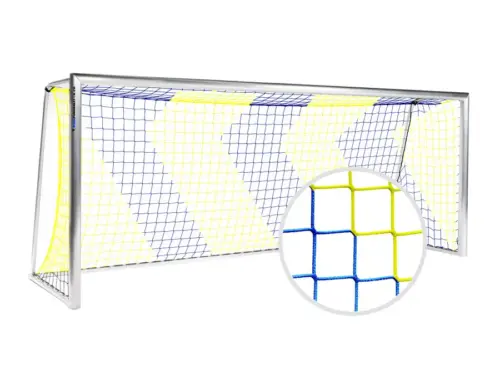Tornetz für Fussballtor 500 x 200 cm - Blau-Gelb