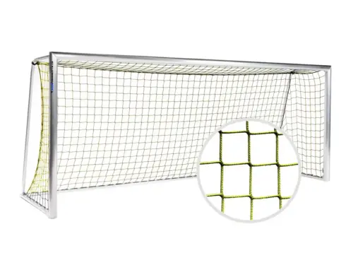 Tornetz für Fussballtor 500 x 200 cm | Gelb | Netzbügel